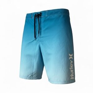 Hurley Boys Board Shorts Blue Ombre Gradient Swim Trunks Size 20 XL